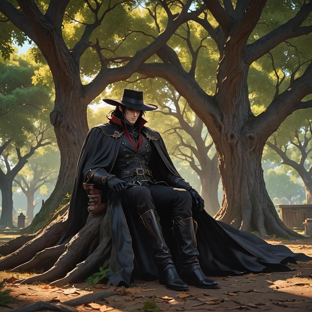 Vampire Hunter D in Anime Style Concept Art