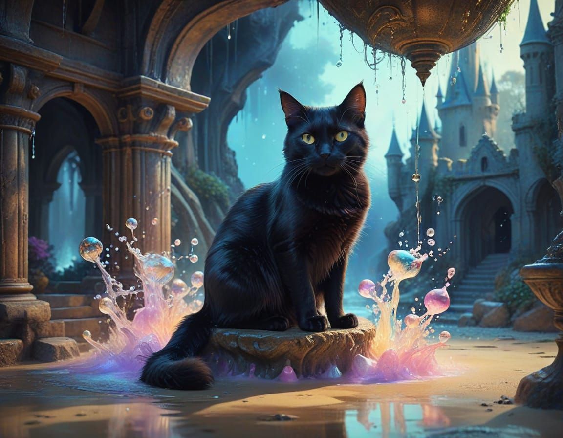 Surreal Whimsy Castle of Broken Hourglasses