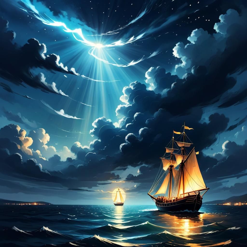 Twilight Sailboats: A Beacon of Hope at Sea