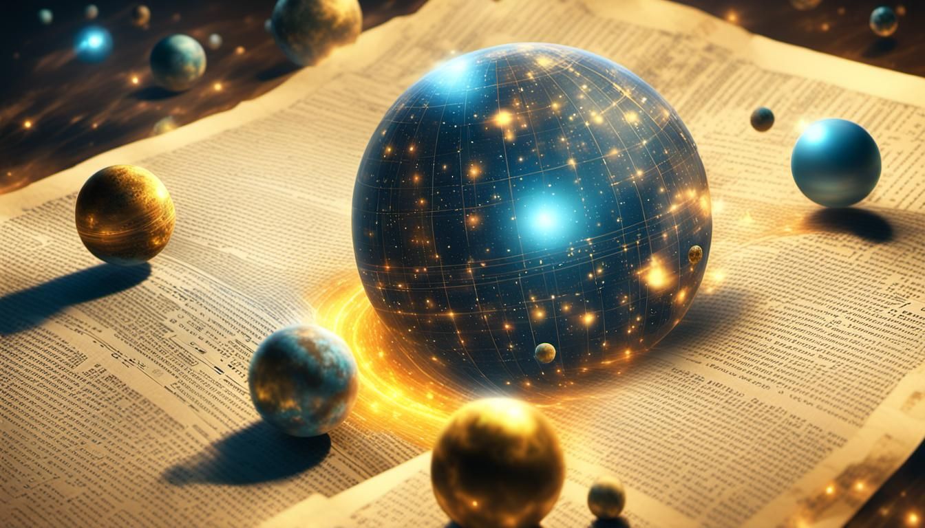 Quantum Computer Universe Simulation with Newspaper Textures