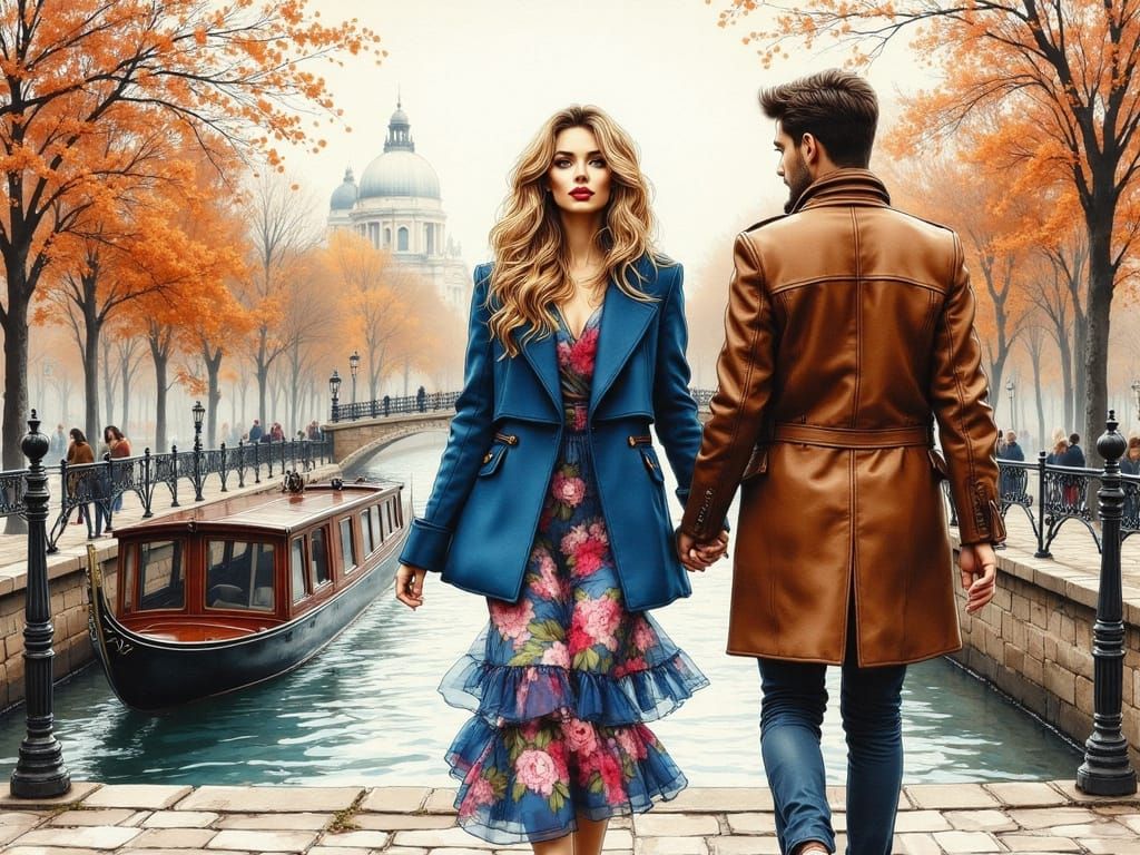 Parisian Romance with Coffee Art Effects