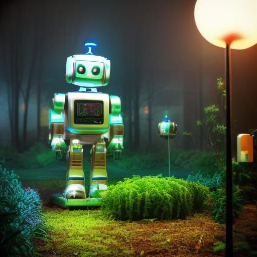 the robot's electric garden