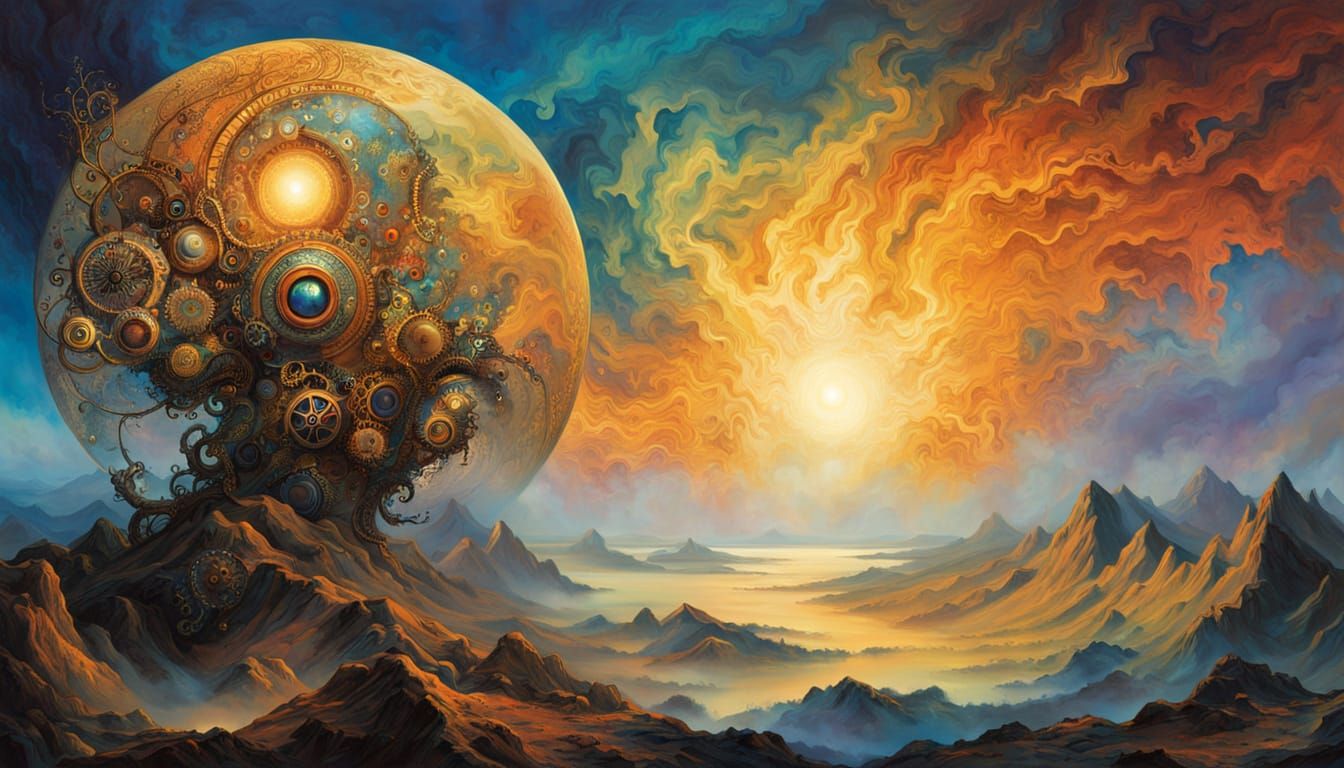 Steampunk Eye Explores Mystical Cityscape