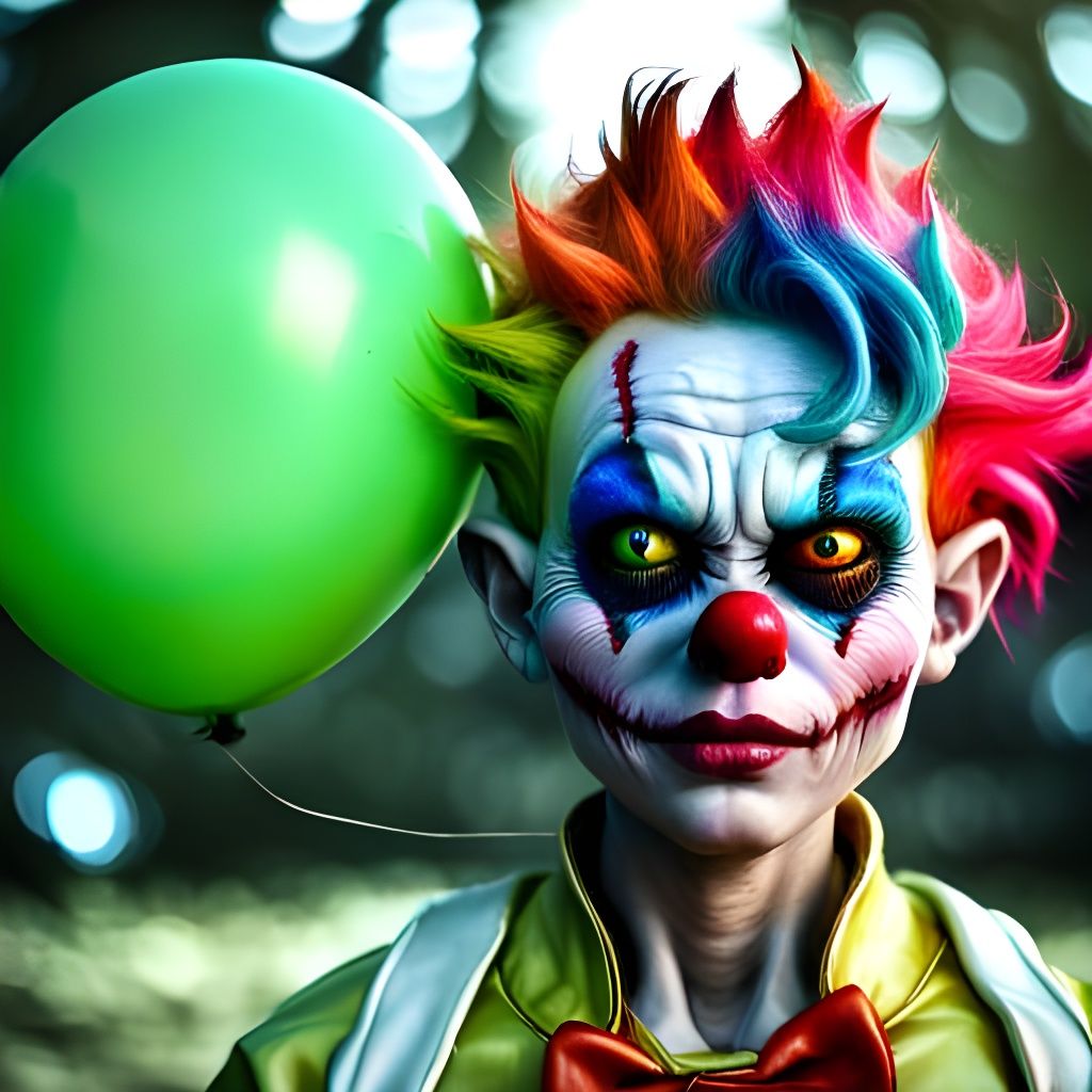 Haunted Goblin Clown Doll in Pop Surrealism