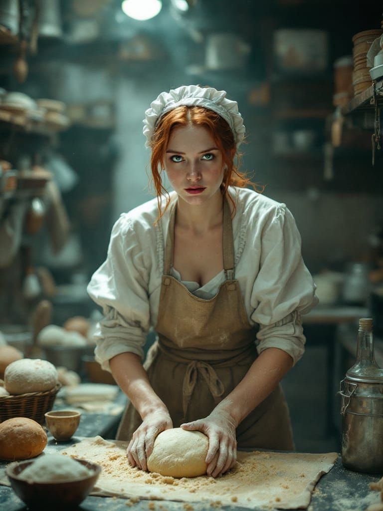 Surreal Urban Portrait of a 1500s Baker
