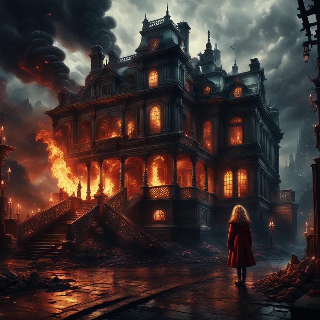 Epic Digital Painting of Madame Firestarter