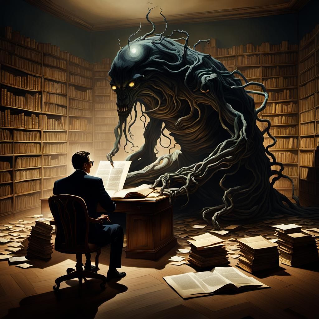 Surreal Creature of Inadequacy in Dark Fantasy Style