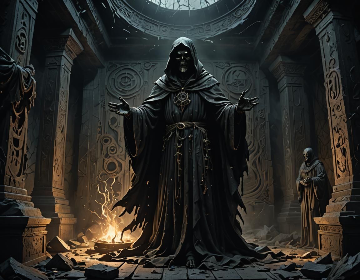 Dark Fantasy Ritual Summons Otherworldly Being