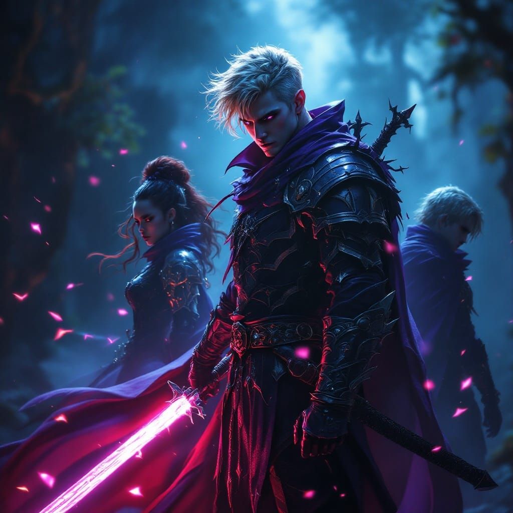 Goth Adventurers in a Dystopian Cyberpunk Wonderland