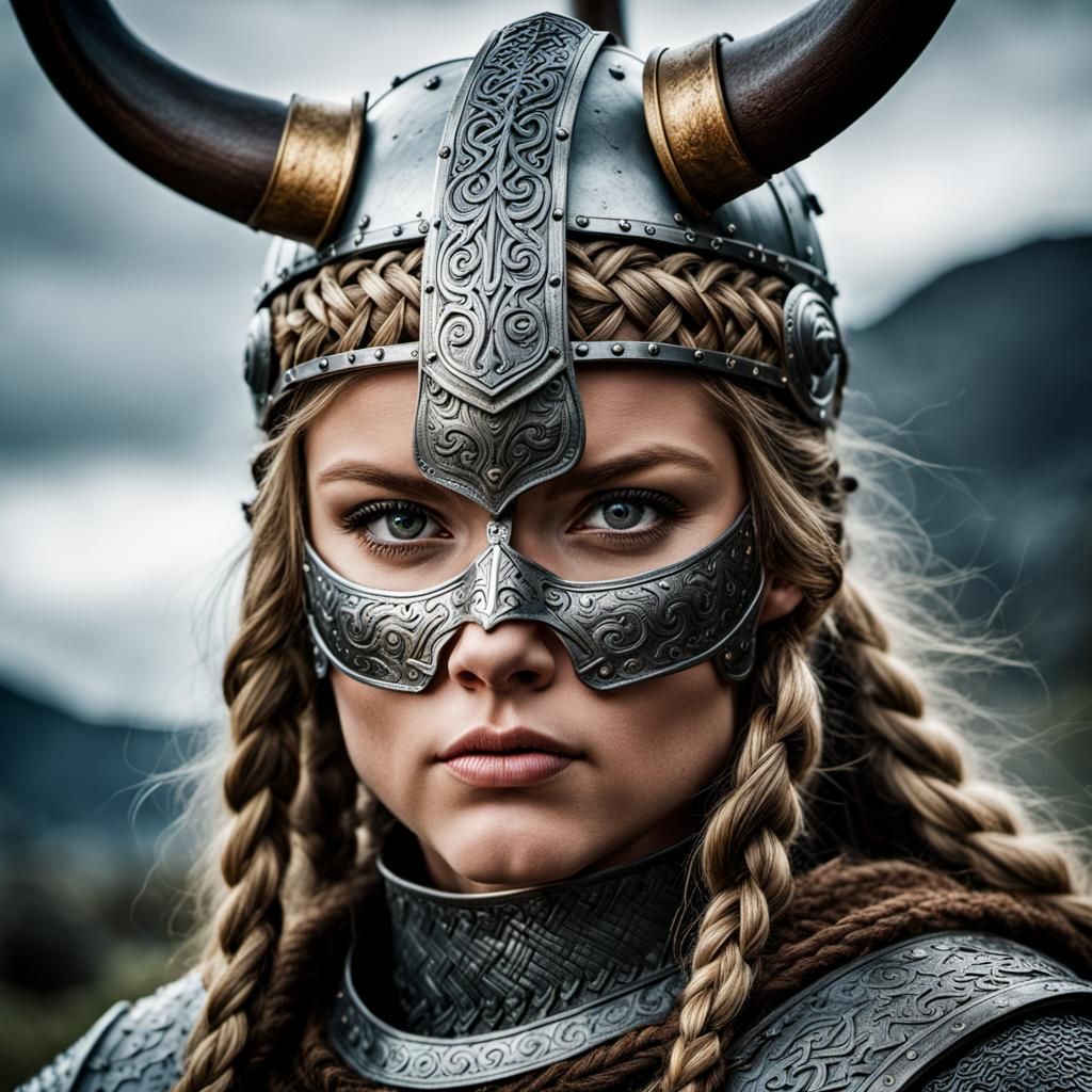 Viking Worrior Woman Portrait...