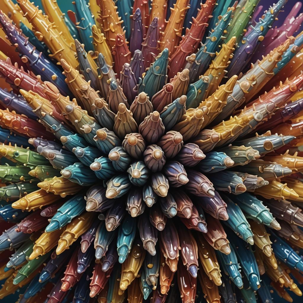 Hyperrealistic Close-Up of a Bristle Worm
