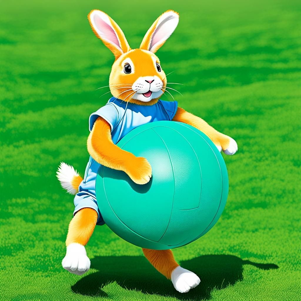 Vibrant Jumping Ball in Dynamic Motion