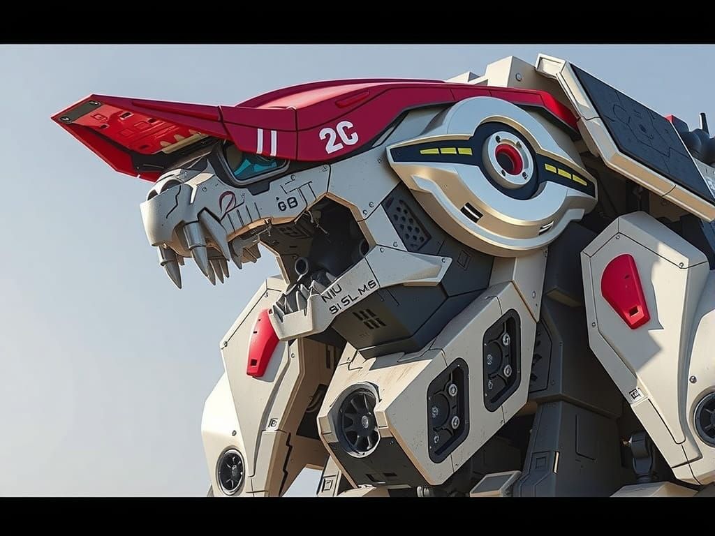 Gigantic Mech Beast Head in Armored Core Style