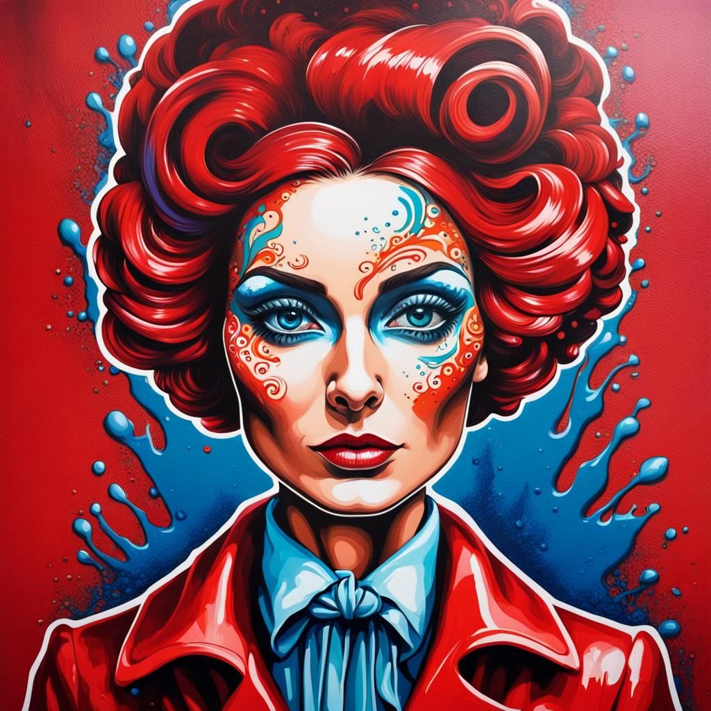 Mrs. Peacock as Graffiti Street Art