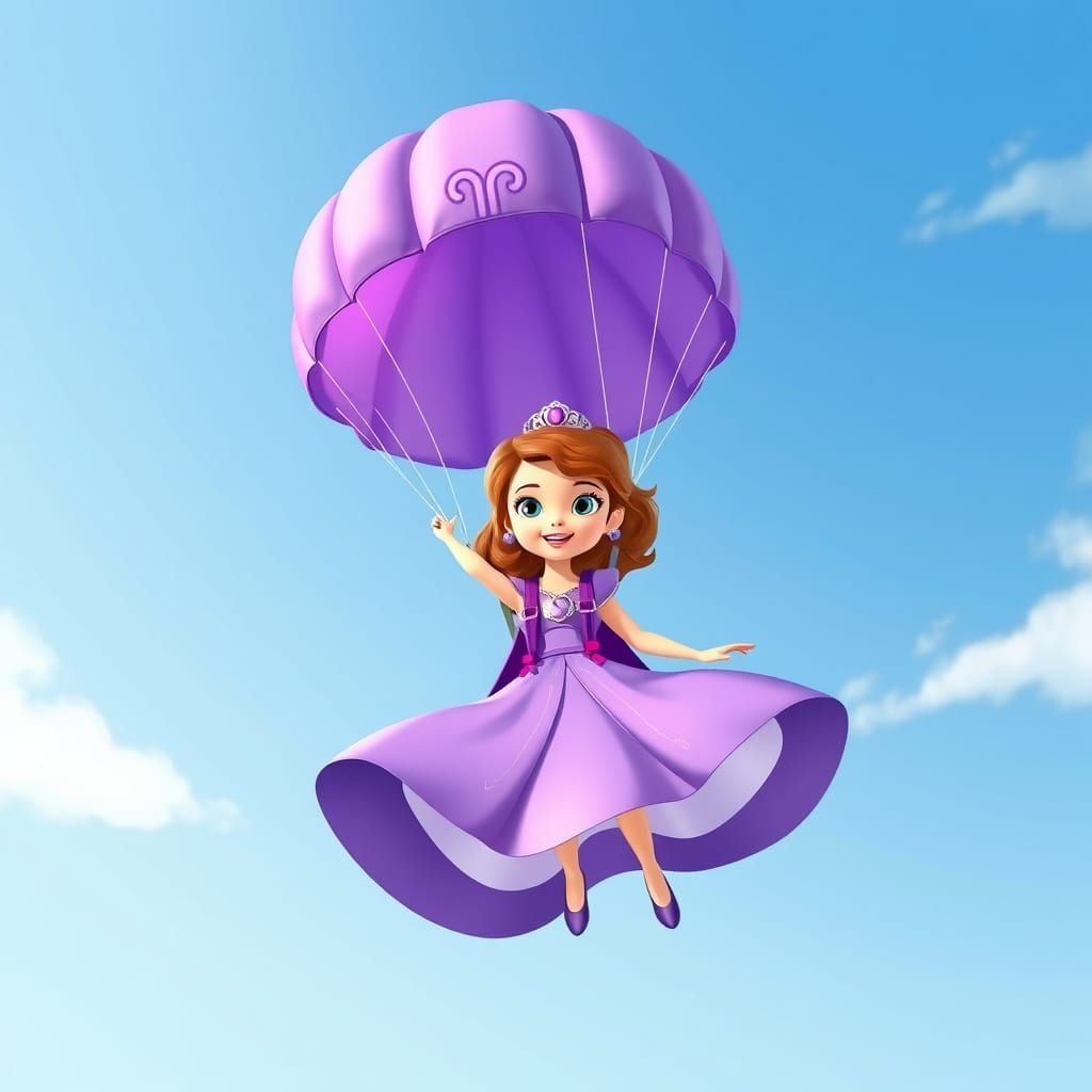 Princess Sofia Soars Through the Sky in Disney Style