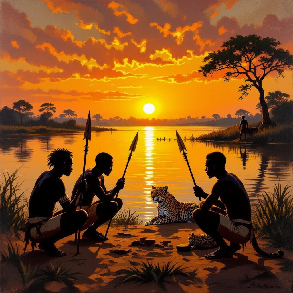 African Sunrise: Hunters, Wildlife, and Primal Energy
