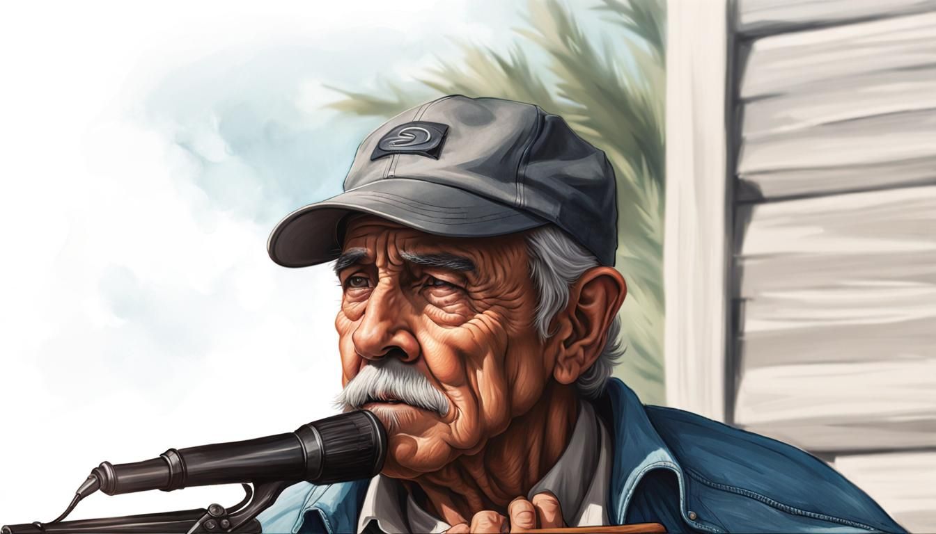 Old Man in Charcoal, Hyperdetailed 8k Portrait