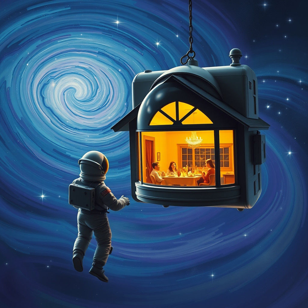 Astronaut's Thanksgiving Dream in Space