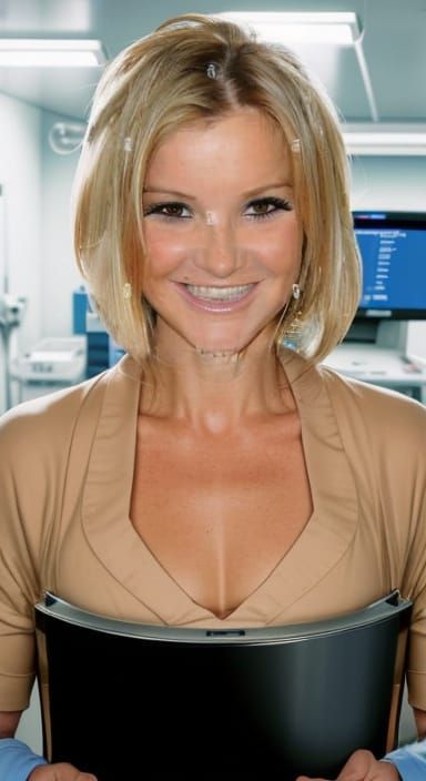 Woman on Surgical Table in Operating Theatre