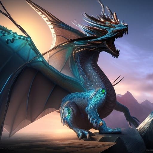 Celestial Dragon in Epic 3D Style