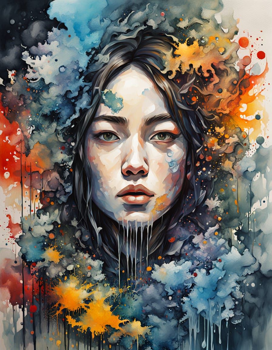 Surreal Portrait of Korean Woman in Medieval Palace