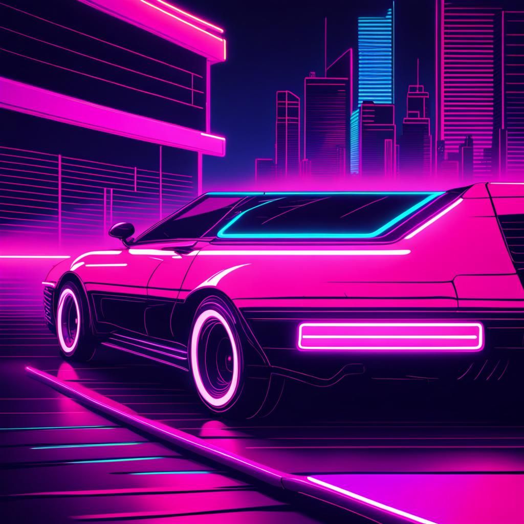 Synthwave Neon Retro Futuristic Design