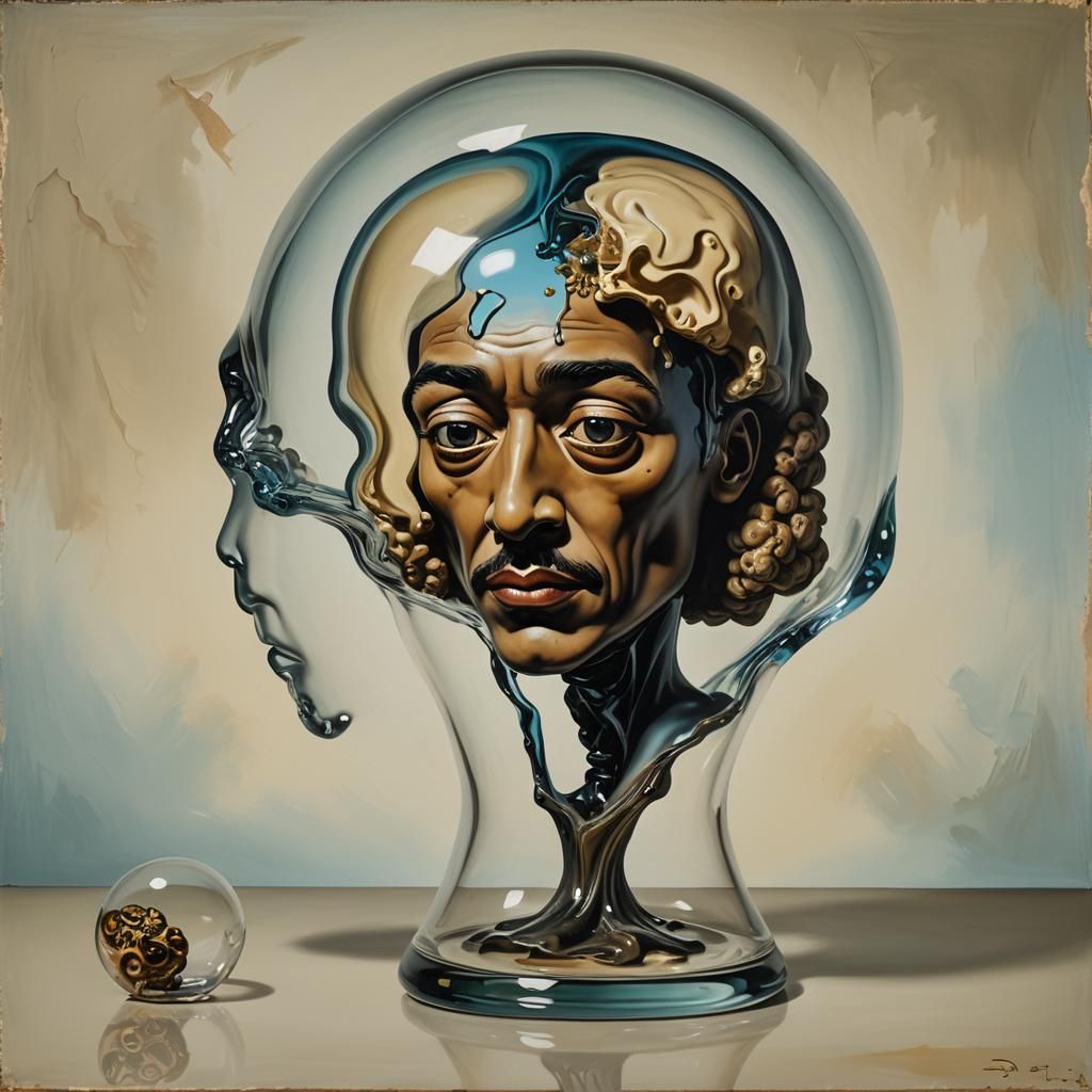 Surreal Melting Figurine of Hopeless Romantic