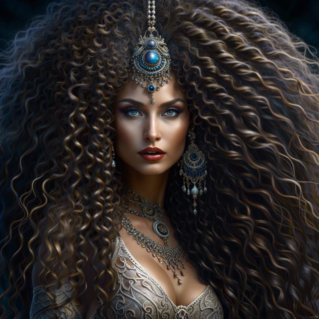 Surreal Goddess Portrait in Detailed Photorealistic Style