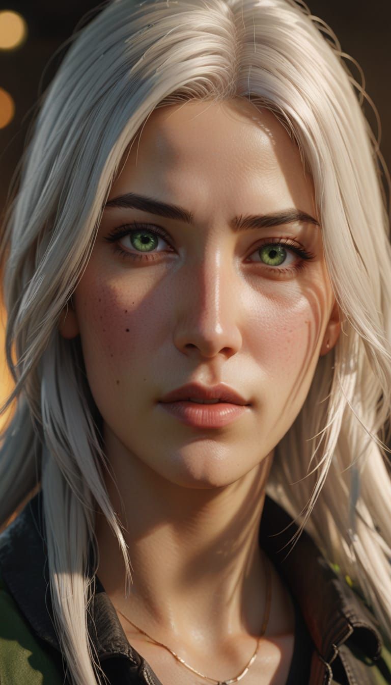 Tifa in Photorealistic Cinematic Style