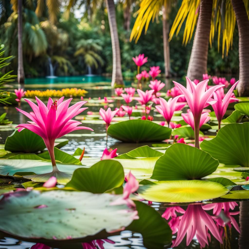 Botanical Garden with Lily Pond: Professional Photography