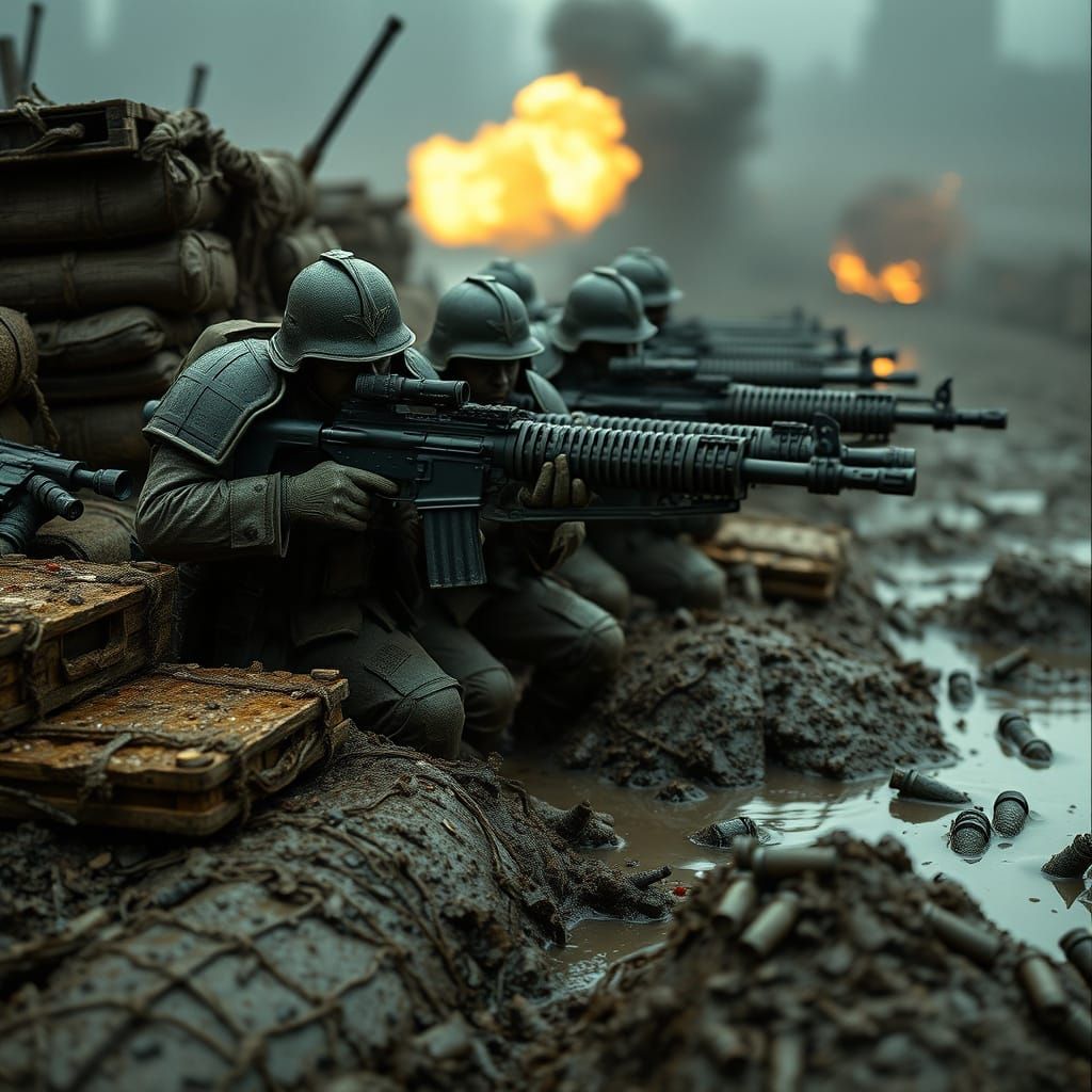 Warhammer 40k Gunners in Grimdark Battlefield