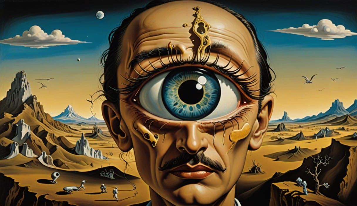 Surreal Painting in Pop Surrealism Style with Dramatic Expre...