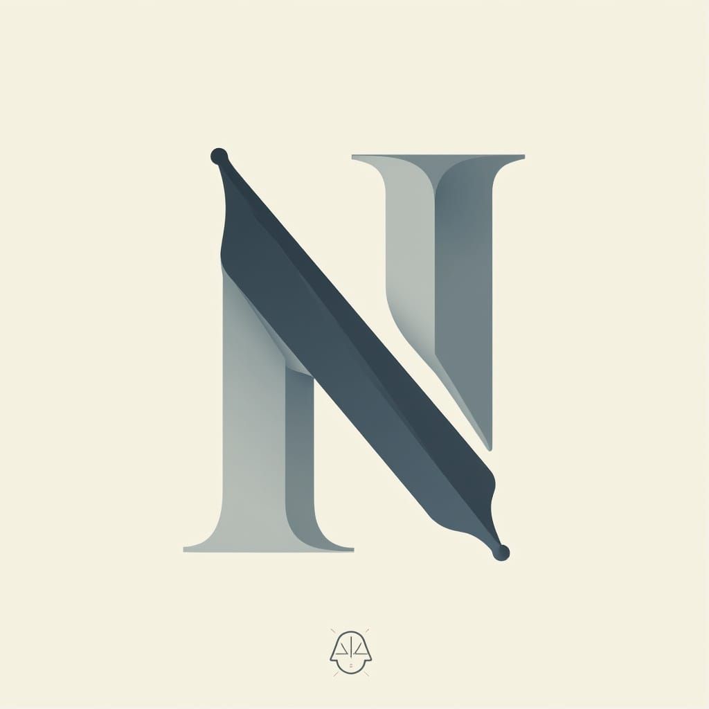 Sleek, Modern Logo in Lebedev Style for Nü Telegram Channel