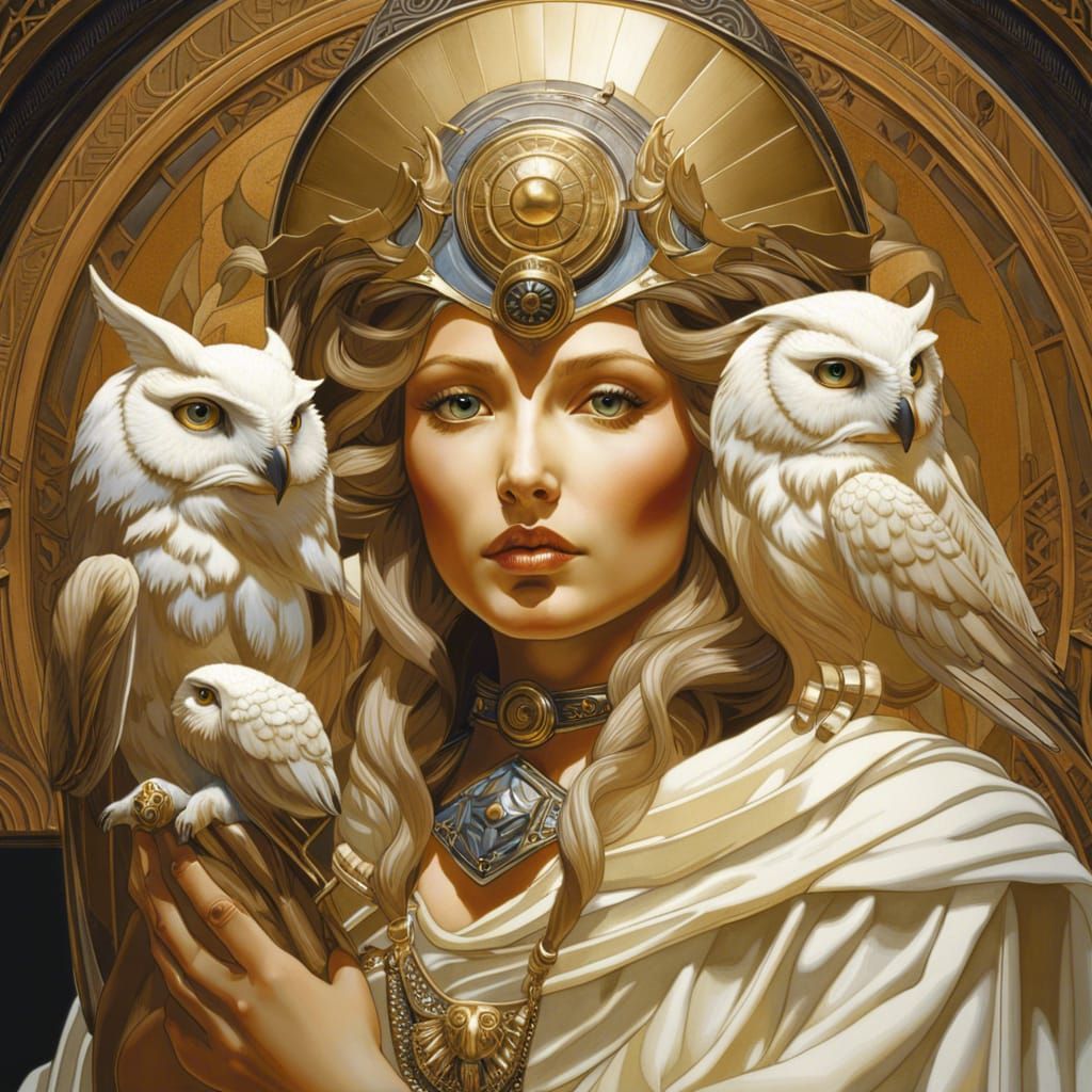 Ethereal Sorceress Portrait in Magic Realism Style