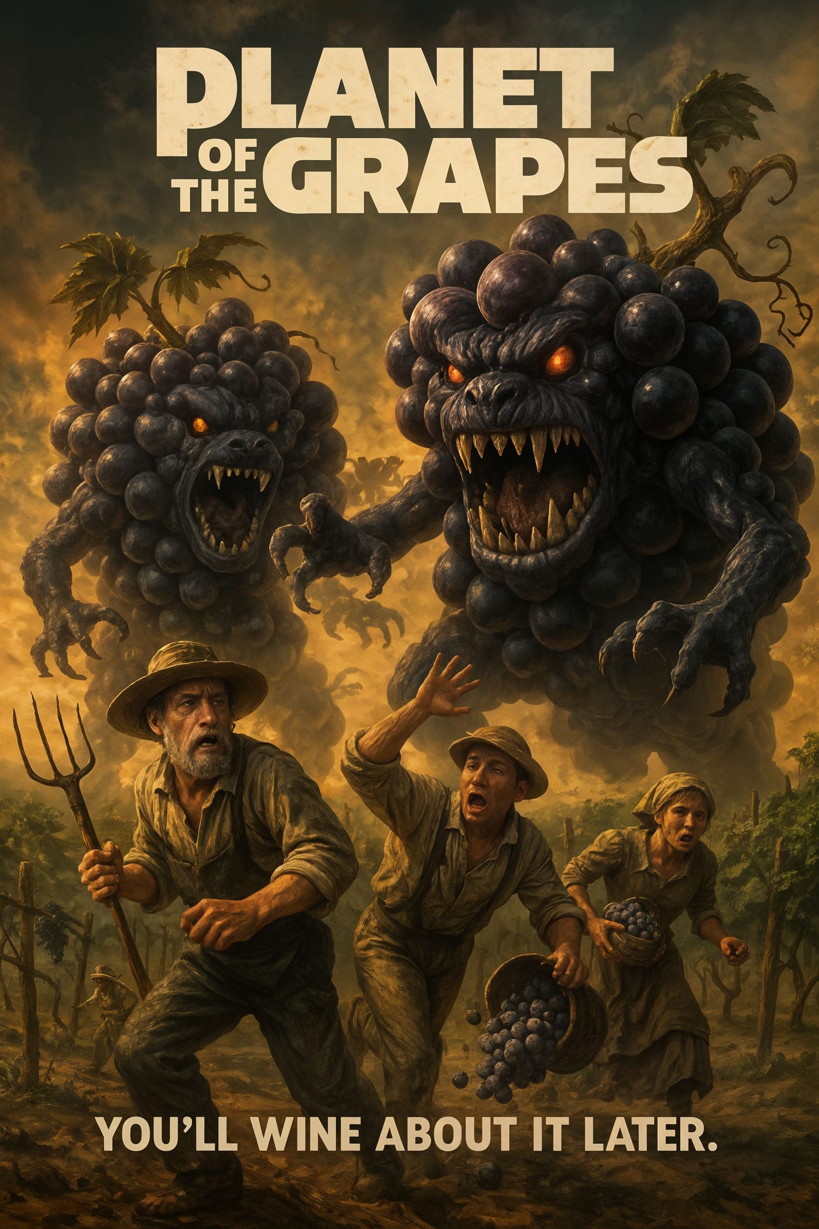 Giant Grape Monsters Rule Planet of the Grapes