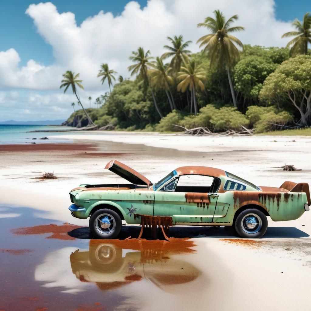 P-51 Mustang Wreckage on Paradise Island