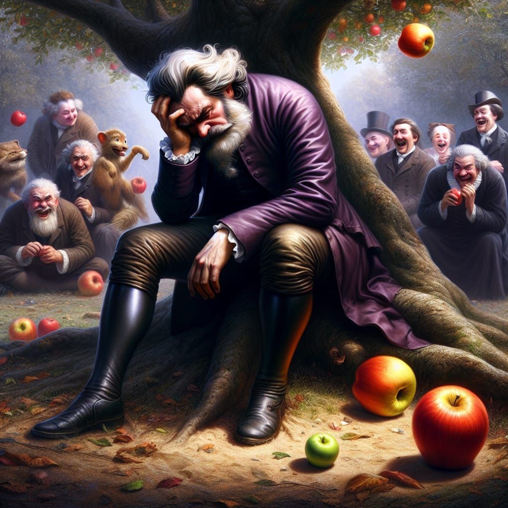 Newton's Apple: A Dramatic Digital Painting