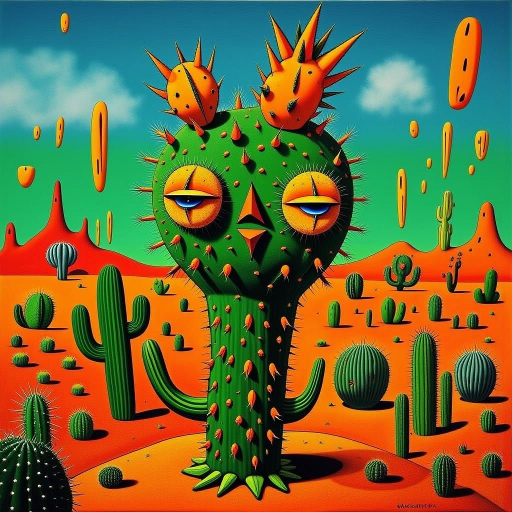 Surreal Desert Scene in Dali-Inspired Style