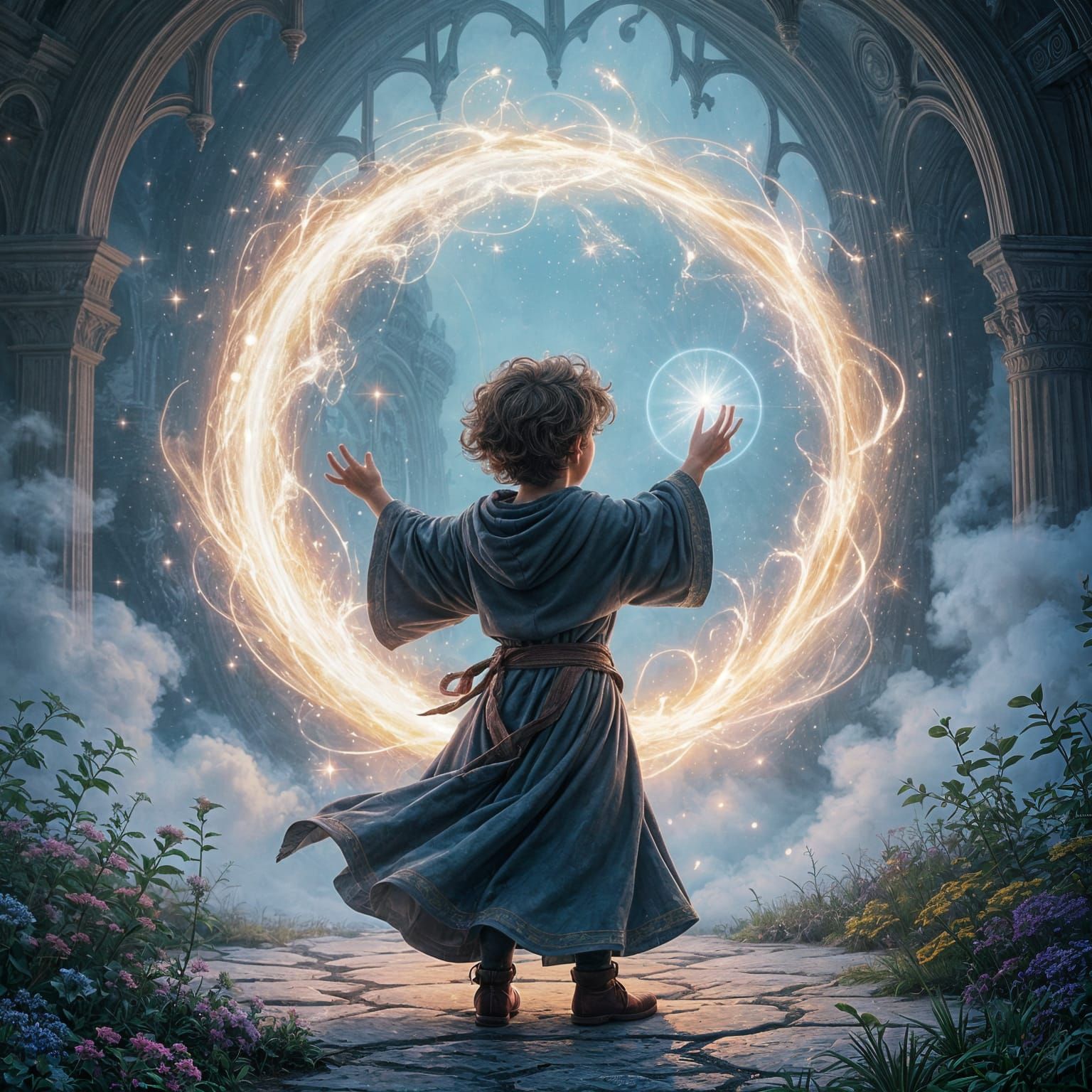 Magical Portal on Wizard Boy's Finger