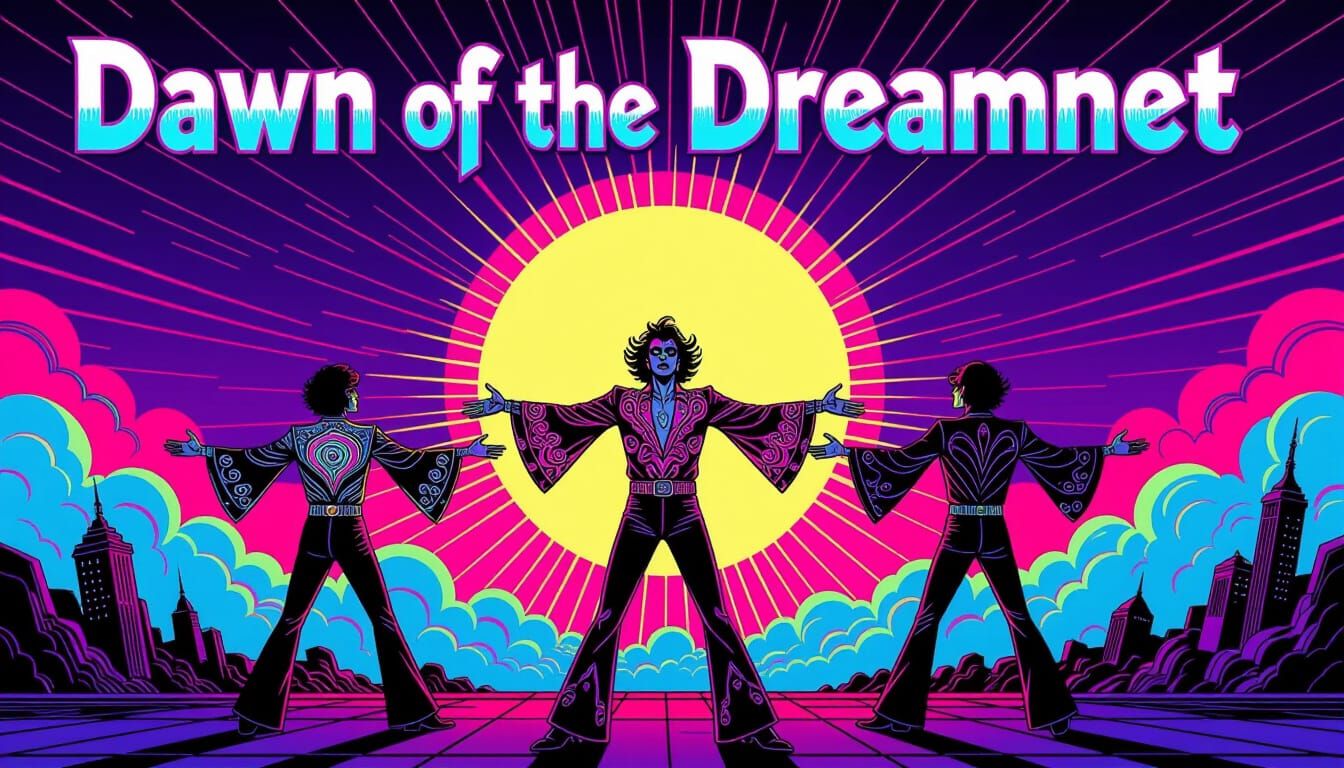 Psychedelic Goth Men in a Dystopian Dreamscape