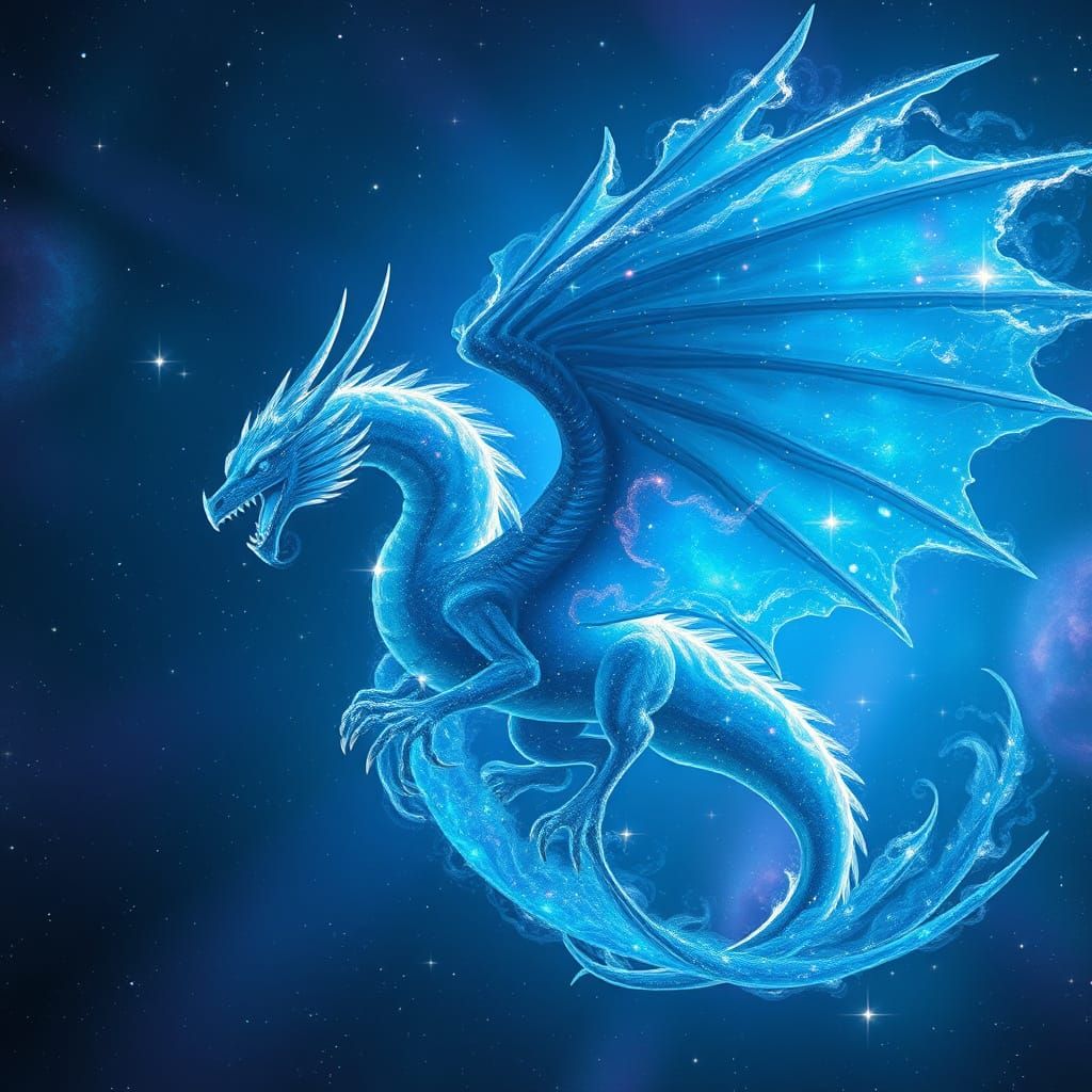 Galactic Dragon Soars Through Cosmic Nebula
