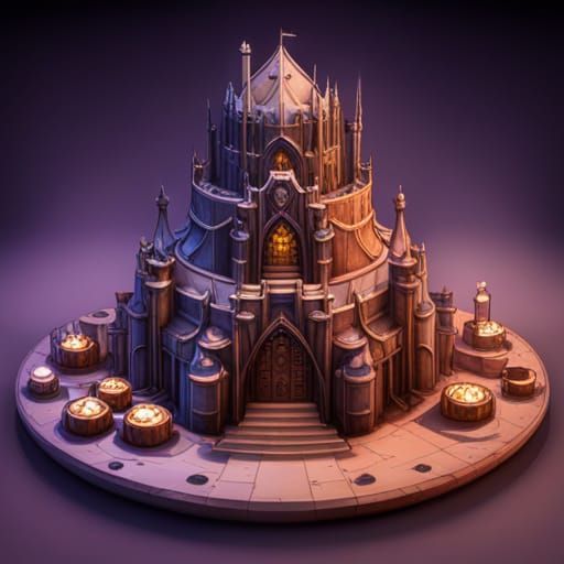 Gothic Cake Dark Fantasy Concept Art
