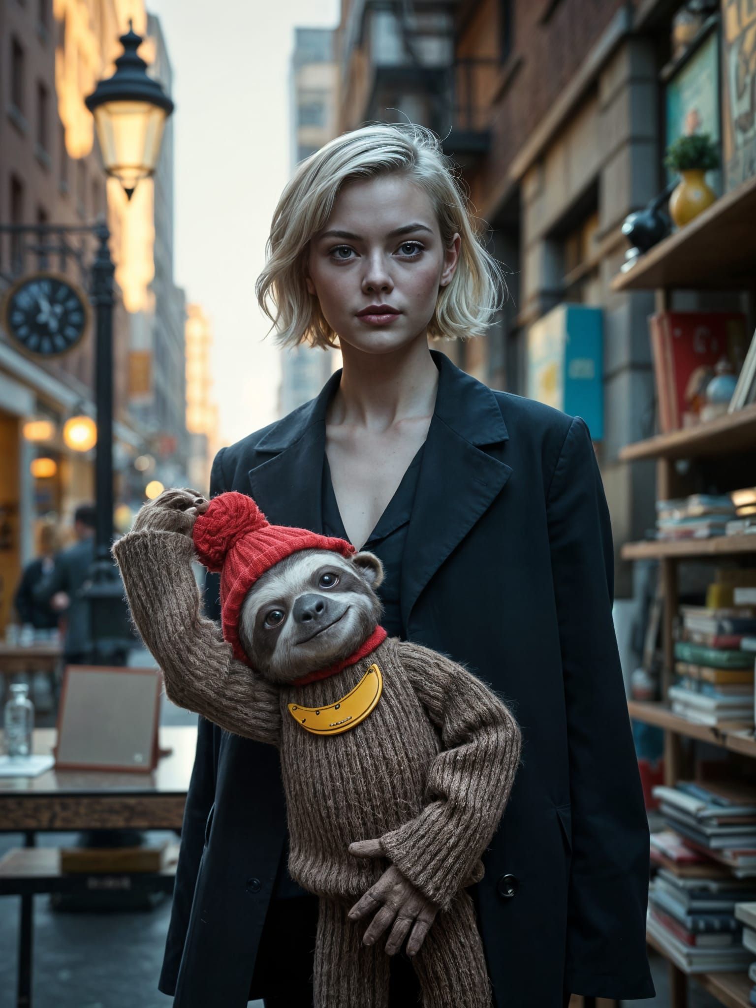 Anya Taylor-Joy and Her Surreal Sloth Companion