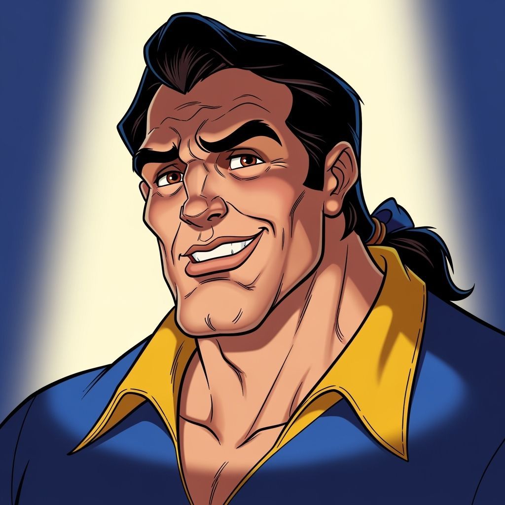 Gaston Portrait in Vibrant Illustrative Style