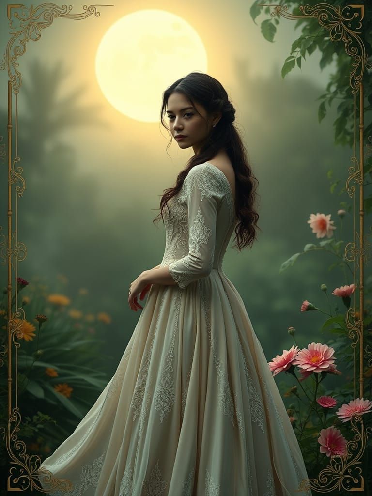 A silhouette of a woman with a photograph of a girl inside