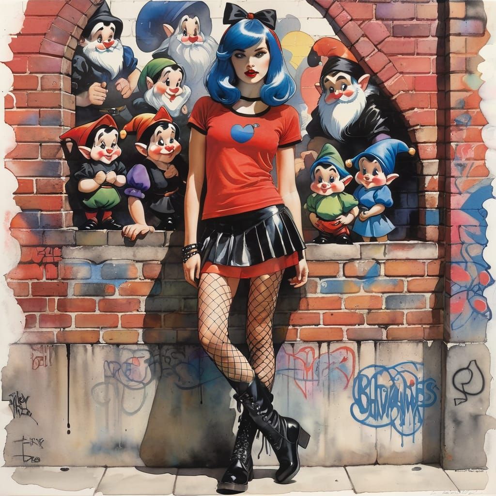 Snow Punk Goddess with 1970s Flair