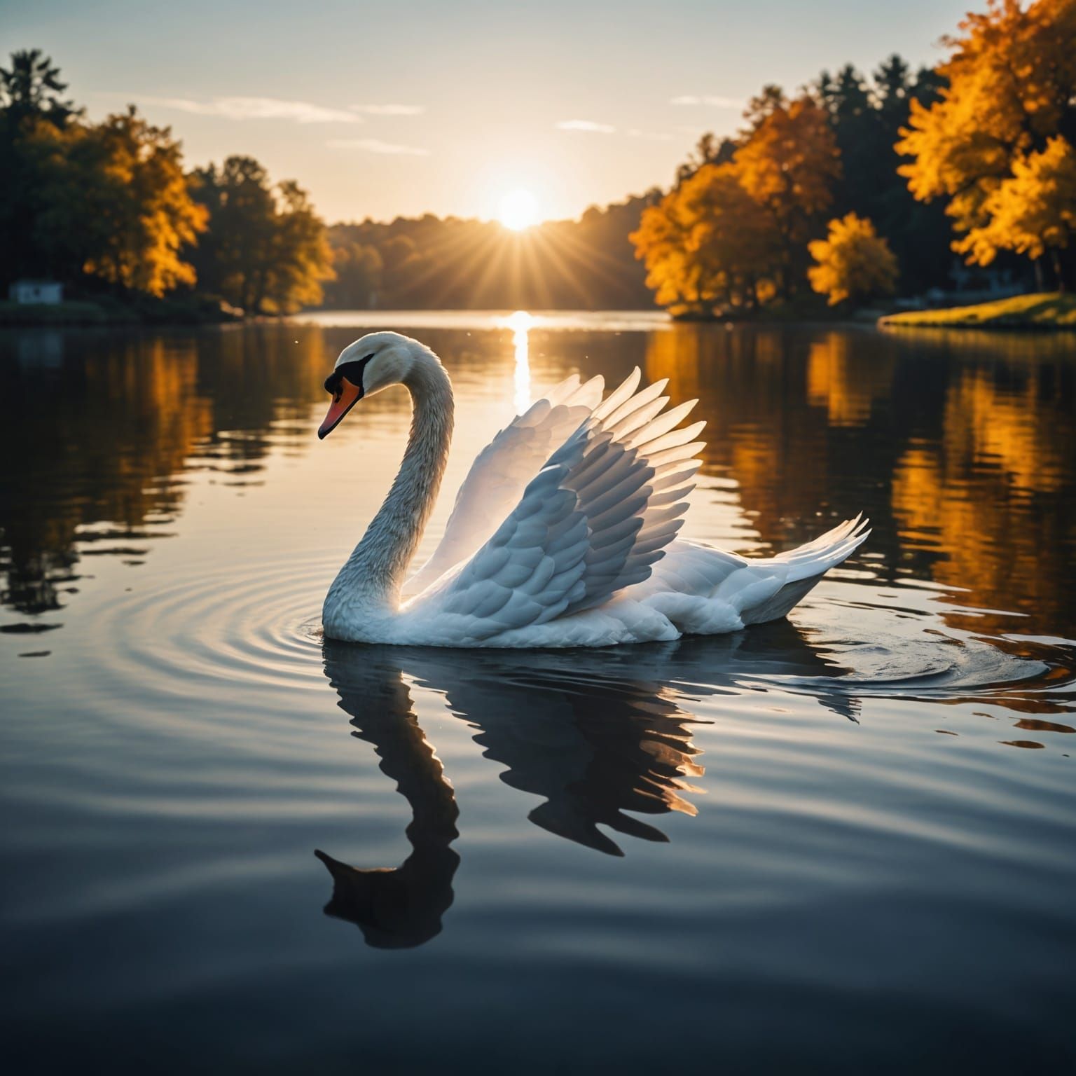 a white swan