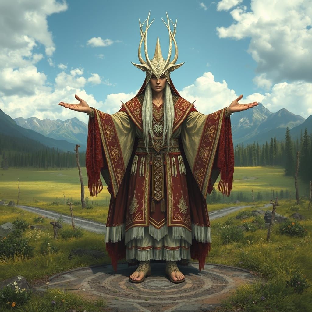 Mystical White Witch at Northern Crossroads, Mystical Realis...