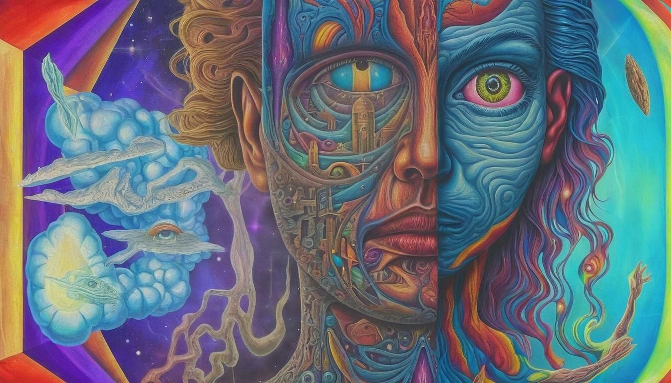 Visionary Surrealism Painting in Imperial Colors