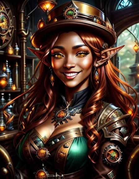 Bronze Steampunk Elf 5